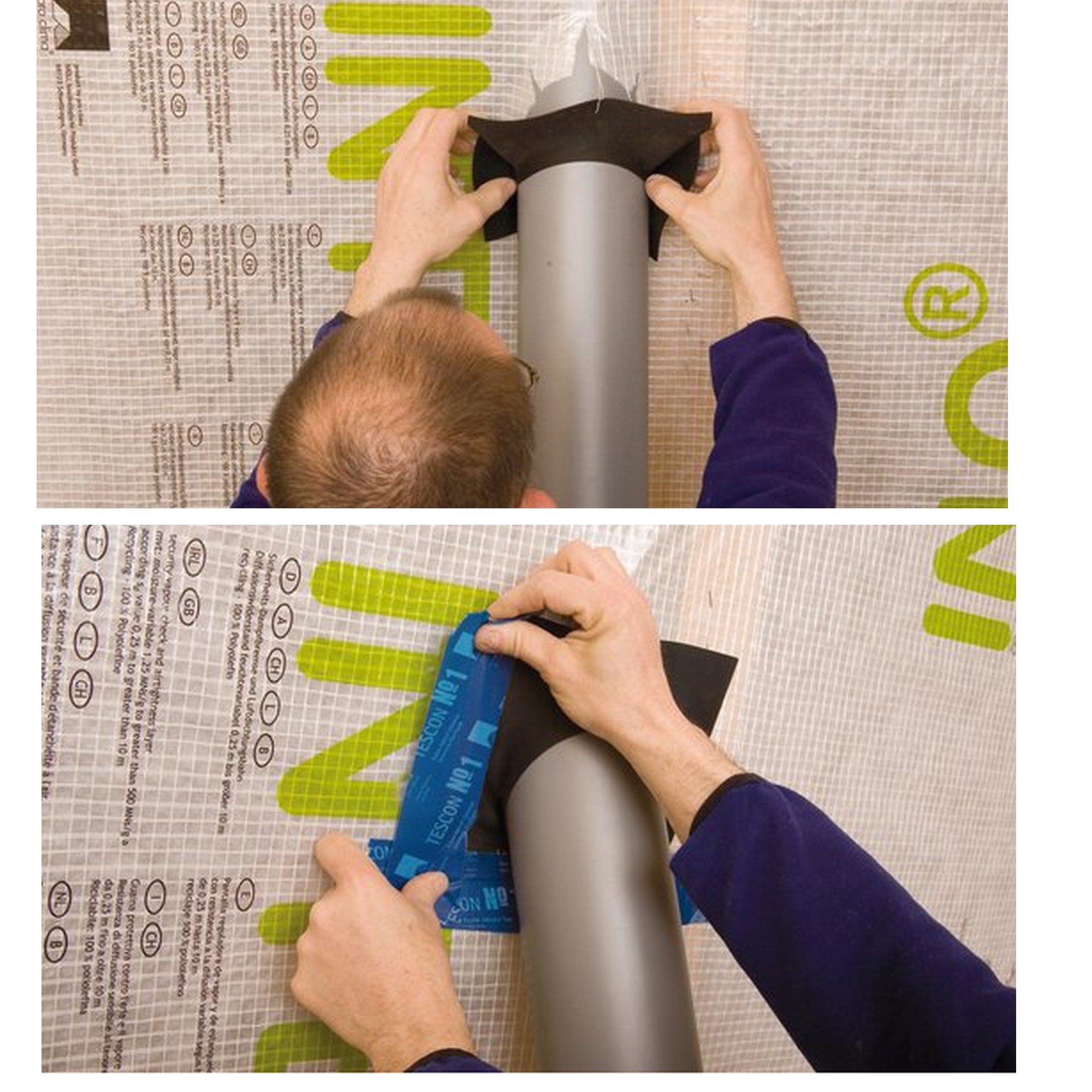 Raccord membrane étanchéité PVC gaine conforme RT2012 — free download