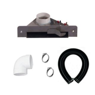 Kit prise ramasse-miettes métal inox pour plinthe