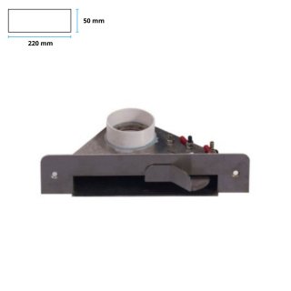 Prise ramasse-miettes métal inox pour plinthe