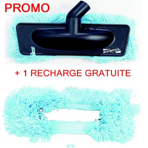 Brosse spcial parquet  frange bleue + recharge gratuite 