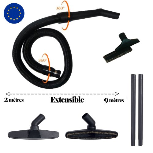 Flexible extensible 2  9 mtres avec brosses d'aspiration 