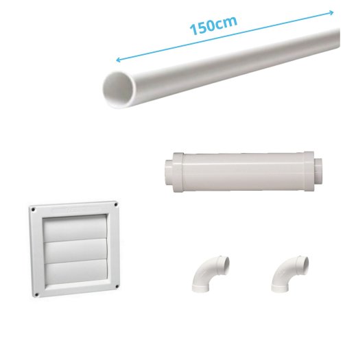Kit complet silencieux + grille pour rejet d'air