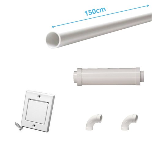 Kit complet silencieux + grille pour rejet d'air petit modle