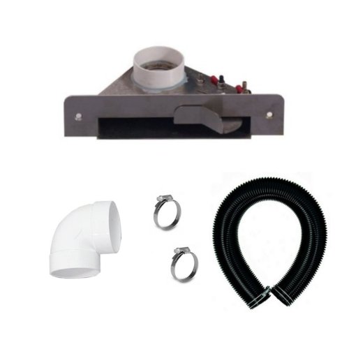 Kit prise ramasse-miettes mtal inox pour plinthe