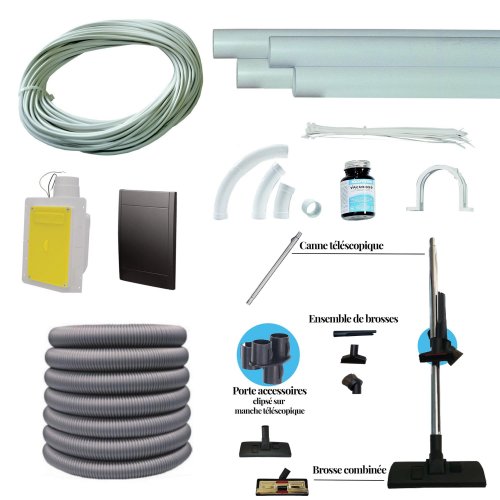 Kit rseau jusqu 18 mtres avec flexible complet retraflex 