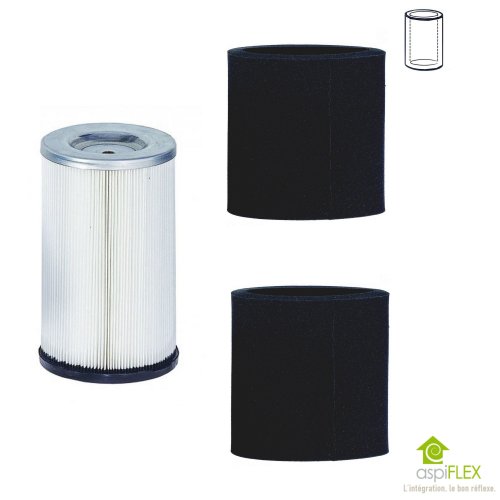 Lot de 1 filtre et 2 pr-filtres ASPIFLEX