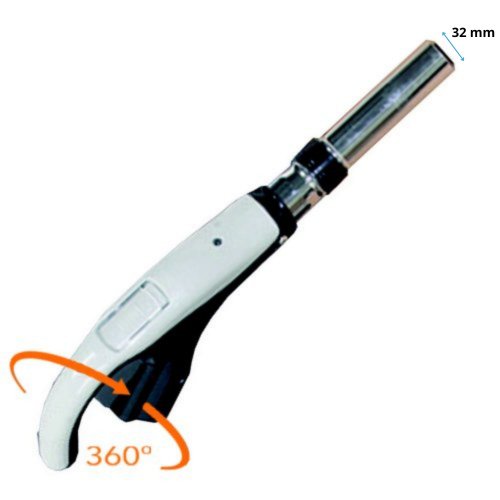 Poigne pour flexible d'aspiration interrupteur bicolore