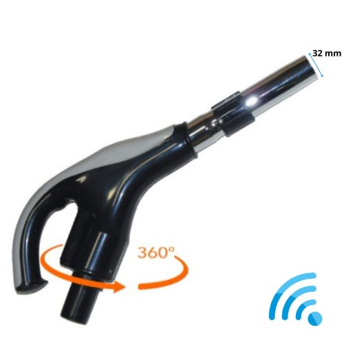 Poigne radio ergonomique pour flexible d'aspiration rtractable
