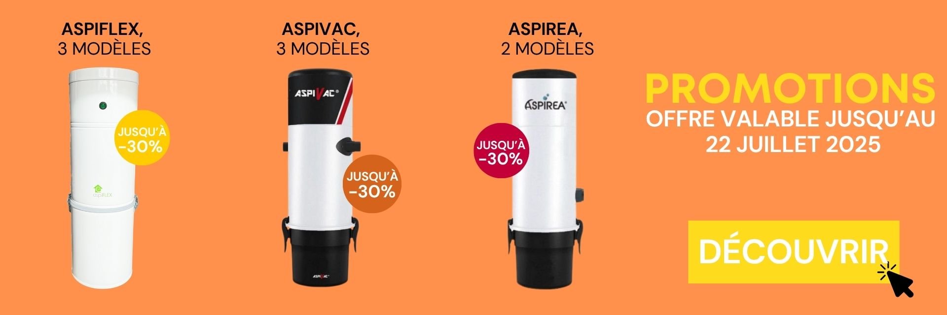 Promotions d't sur nos centrales d'aspiration