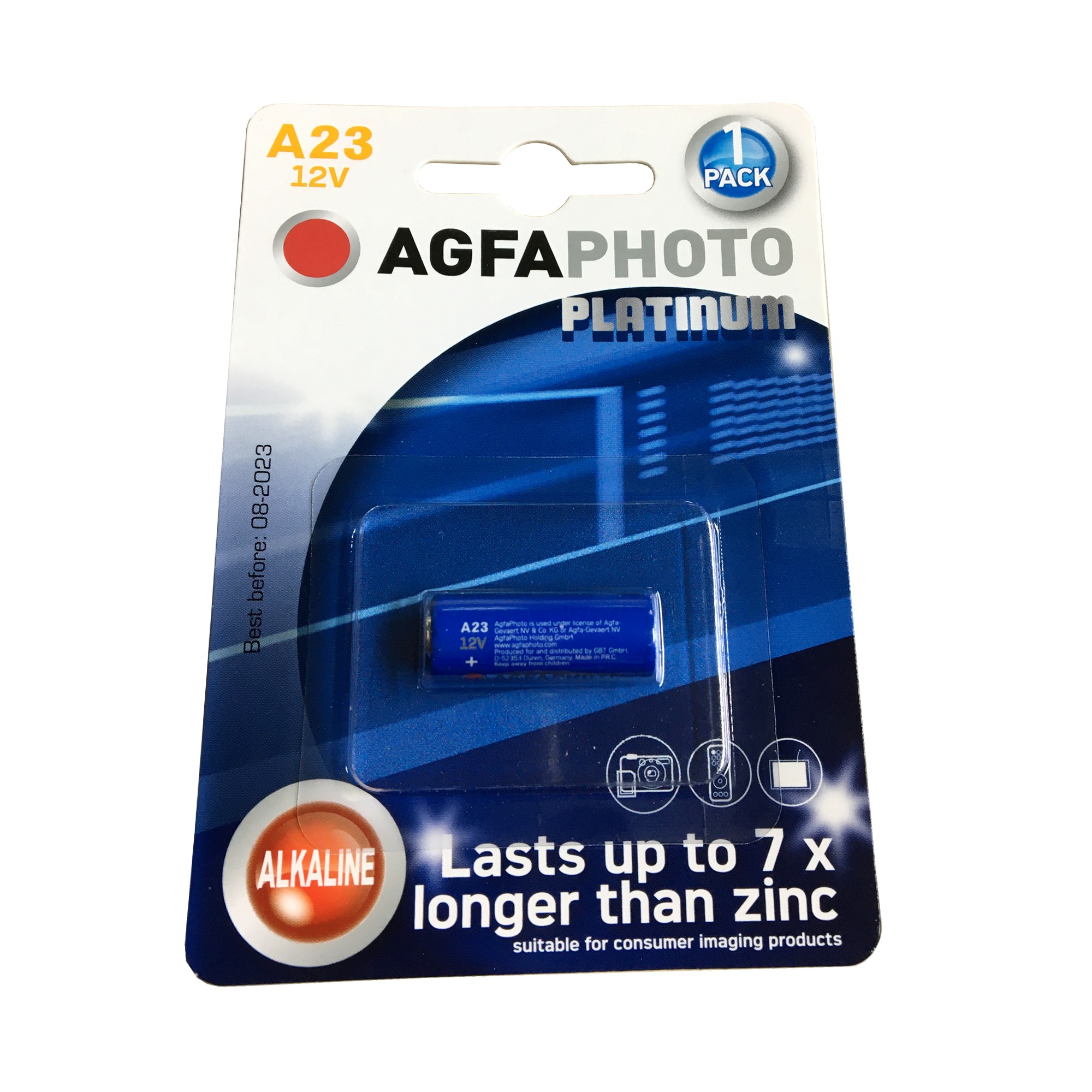 Pile batterie 12 V A23 Agfaphoto platinium