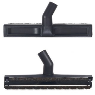 Brosse pour sols durs à roulettes avec poils en crin, pour aspiration centralisée