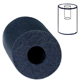 Filtre mousse percé à moitié - Aspiraumur