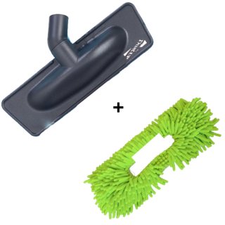 Kit brosse + MOP � frange microfibre verte, pour aspiration centralis�e