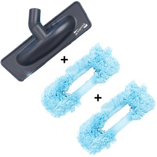 Kit brosse + MOP polyester sp�cial parquet ou sol d�licat + 1 rechange MOP, pour aspiration centralis�e