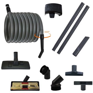Kit flexible avec ensemble de nettoyage - 7 pièces standard, pour aspiration centralisée