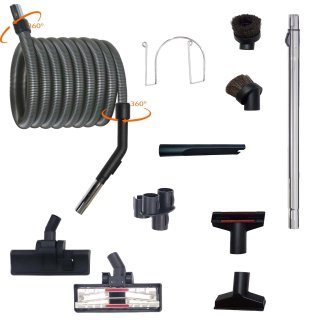 Kit flexible avec ensemble de nettoyage confort - 8 pi�ces confort, pour aspiration centralis�e