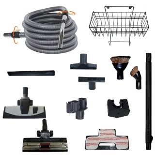Kit flexible avec ensemble de nettoyage luxe - 10 pi�ces confort, pour aspiration centralis�e