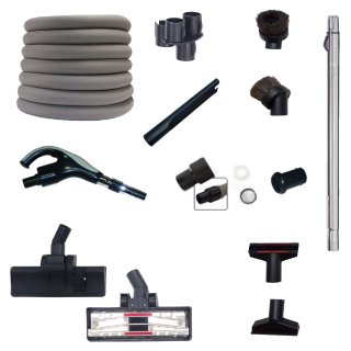 Kit flexible houss� d'aspiration avec ensemble de nettoyage, syst�me r�tractable - 7 pi�ces confort