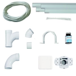 Kit r�seau aspiration jusqu'� 3 prises carr�es classiques
