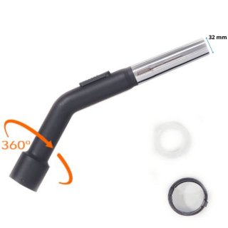 Poign�e ABS bout m�tal 32 mm, pour flexible d'aspiration