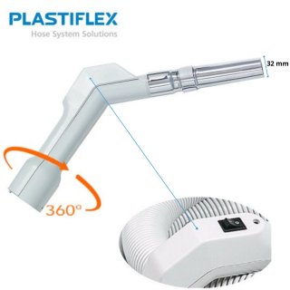 Poign�e interrupteur Plastiflex, pi�ce de rechange pour flexible d'aspiration