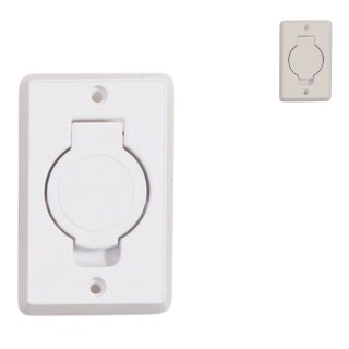 Prise PVC rectangle porte ronde pour aspiration centralisée