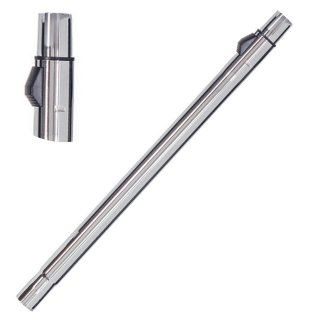 Canne tlescopique en mtal chrom rglable, pour aspiration centralise