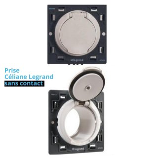 Prise Cliane Legrand Aldes sans contact, pour aspiration centralise