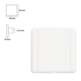 Prise PVC carrée pour aspiration centralisée